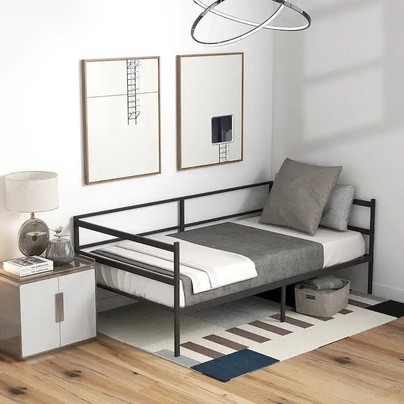 Twin Metal Daybed Frame – Dual-Use Platform Sofa Bed