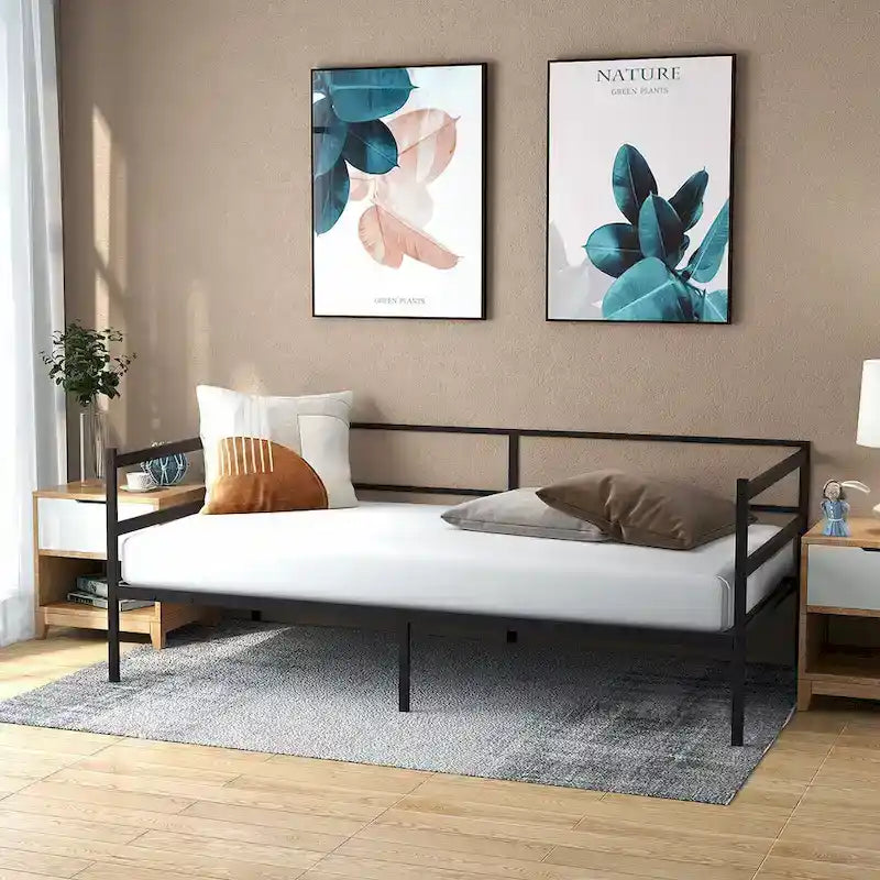 Twin Metal Daybed Frame – Dual-Use Platform Sofa Bed