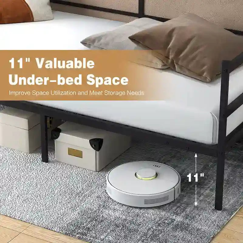 Twin Metal Daybed Frame – Dual-Use Platform Sofa Bed