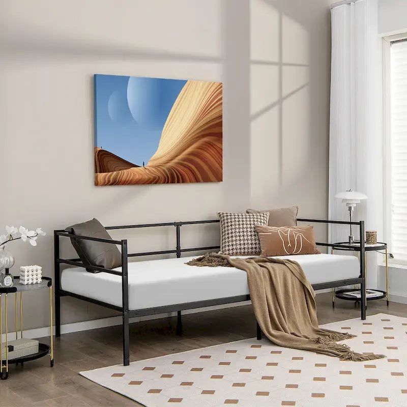 Twin Metal Daybed Frame – Dual-Use Platform Sofa Bed