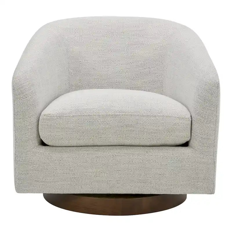 Aurelle Home Modern Upholsted Swivel Barrel Chair