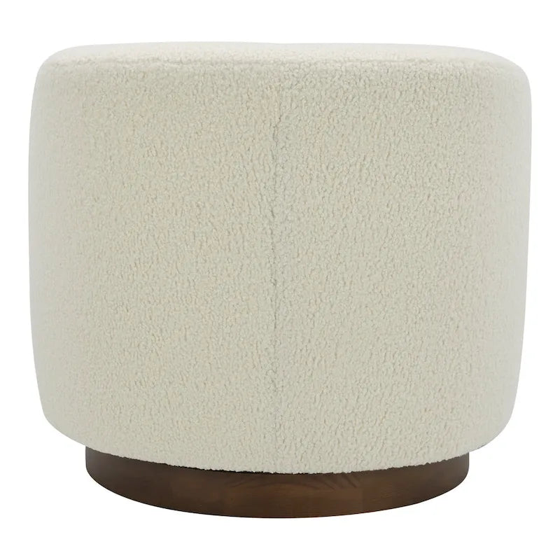 Aurelle Home Modern Upholsted Swivel Barrel Chair