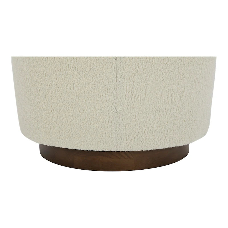 Aurelle Home Modern Upholsted Swivel Barrel Chair