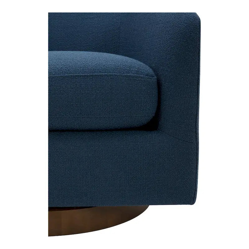 Aurelle Home Modern Upholsted Swivel Barrel Chair