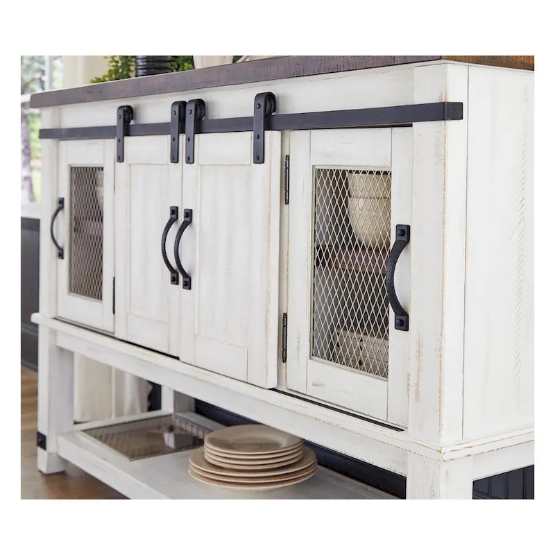 Signature Design By Ashley Valebeck White Dining Room Server