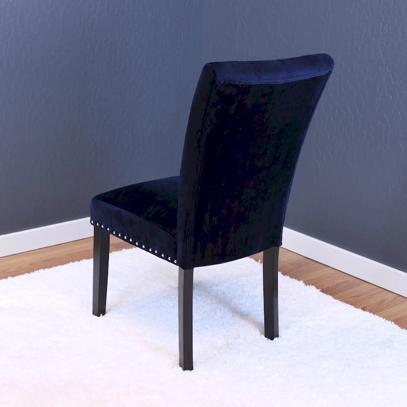 Tufted Velvet Dining Chairs – Set of 2