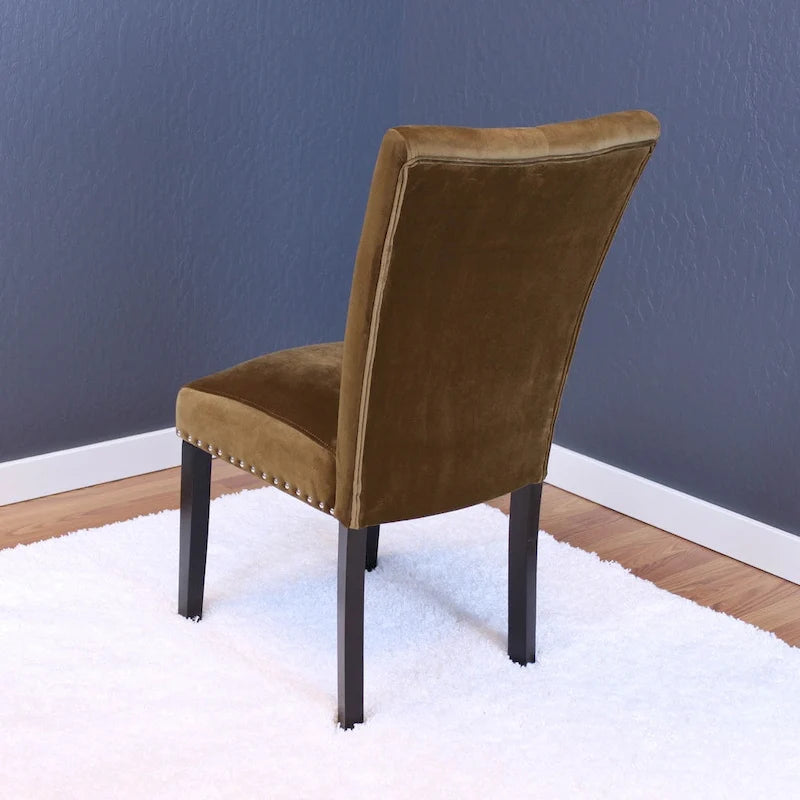 Tufted Velvet Dining Chairs – Set of 2