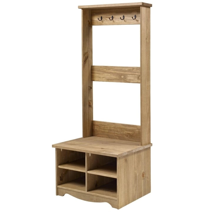 Wood Hall Tree – Gray Wash
