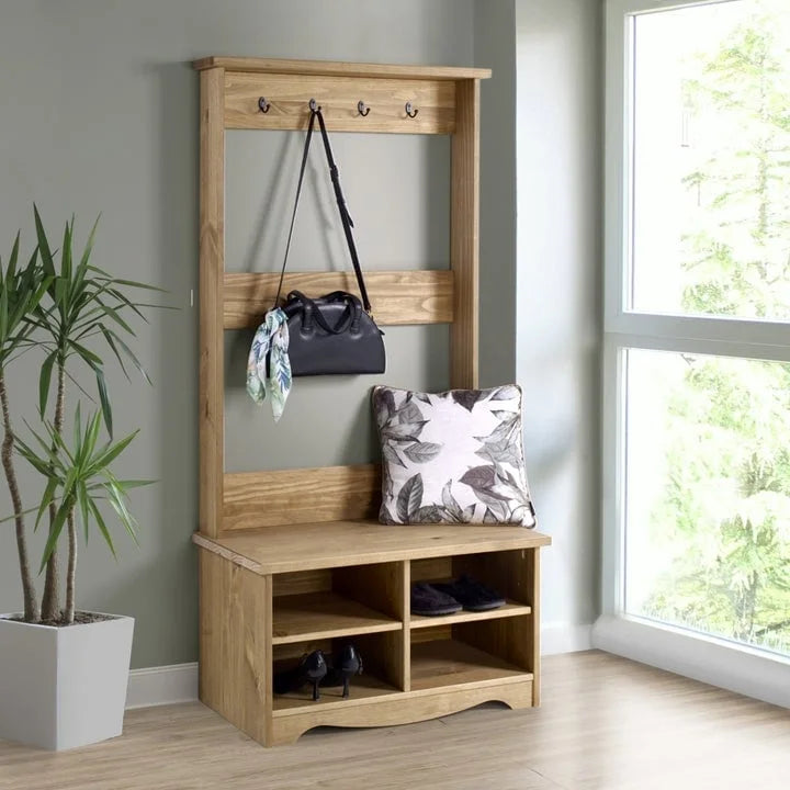 Wood Hall Tree – Gray Wash