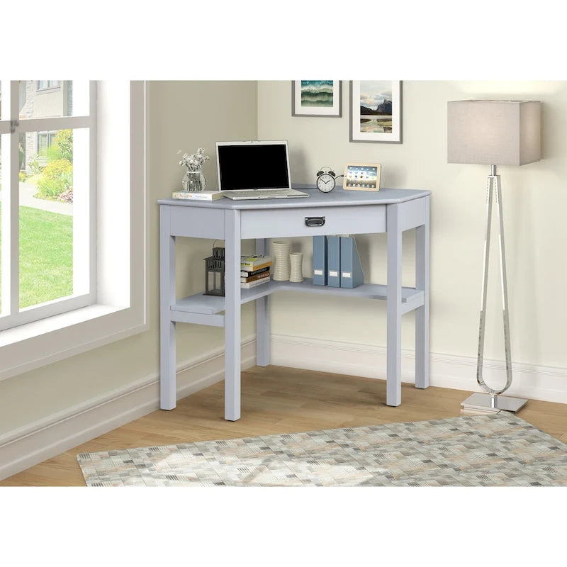 Corner Classic Writing Desk with Storage