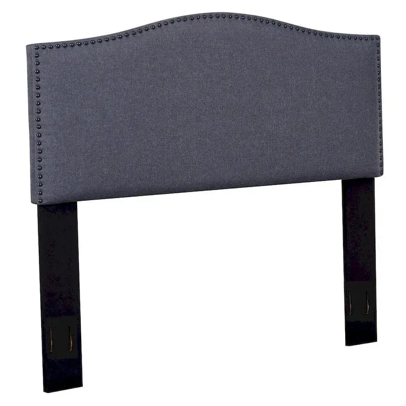 Full/Queen Nailhead Upholstered Fabric Headboard