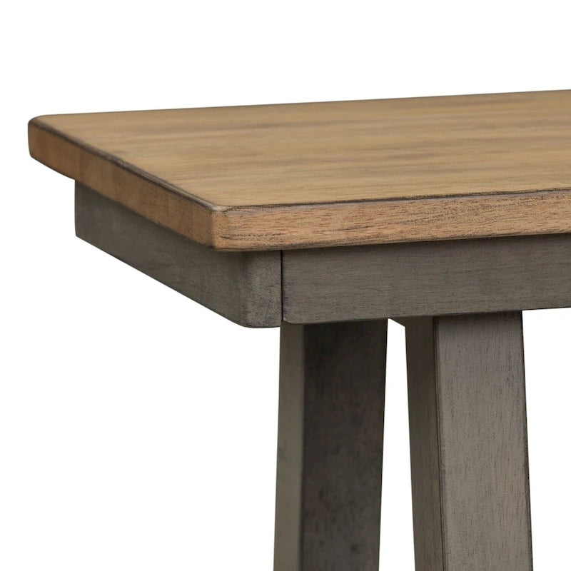 Gray and Sandstone Backless Bench