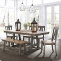 Gray and Sandstone Backless Bench
