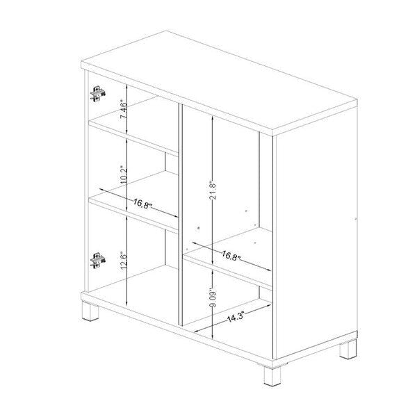 Baxton Studio Marcy Contemporary White Wood Storage Sideboard Cabinet