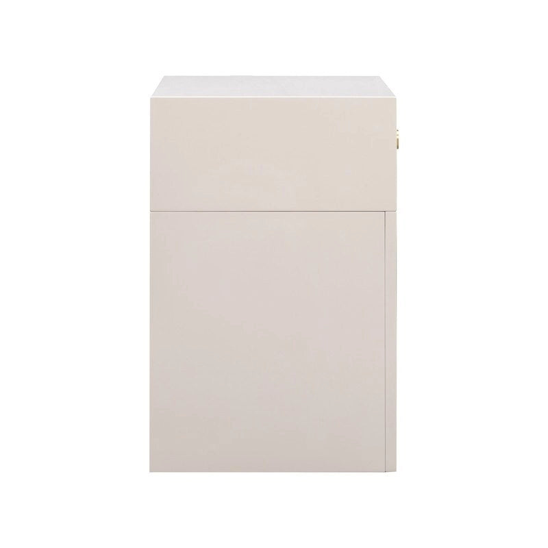 Wood & Rattan Nightstand