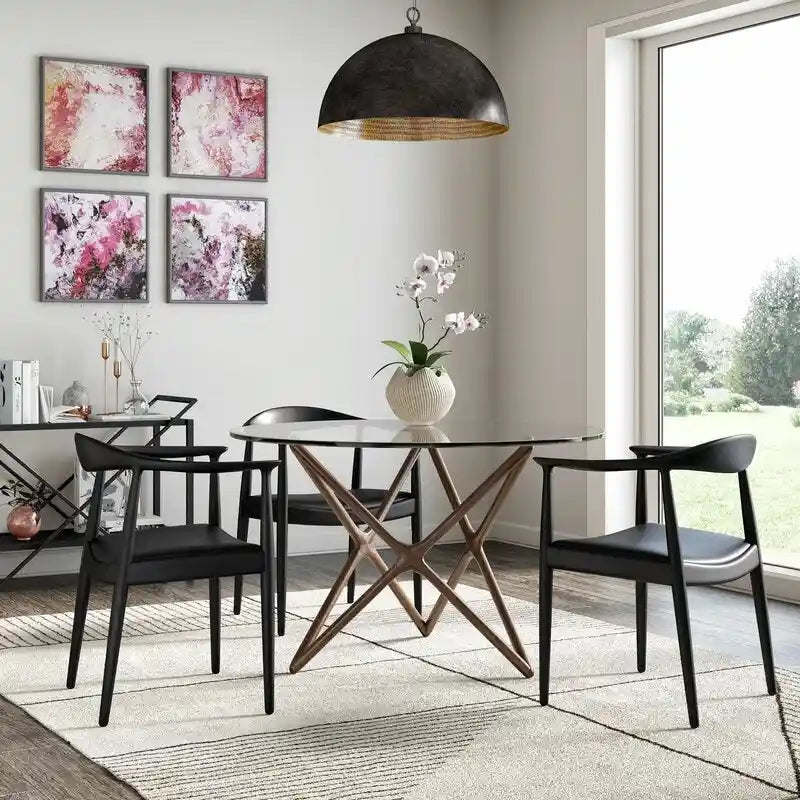 Solid Oak Wood Arm Chair