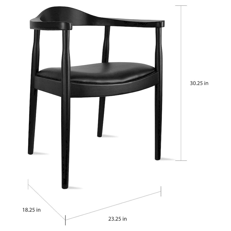 Solid Oak Wood Arm Chair
