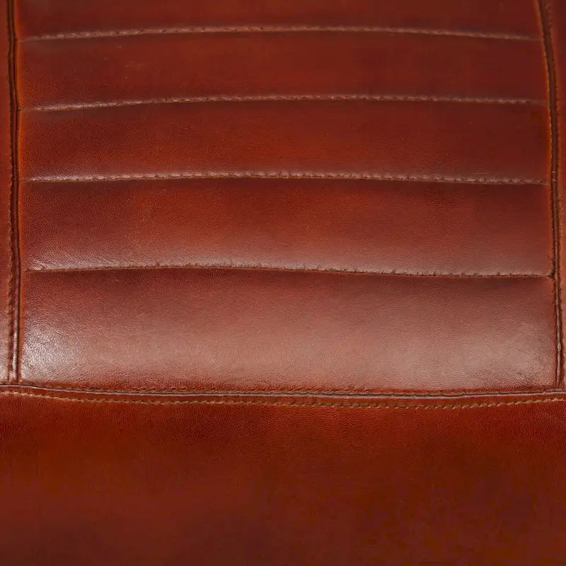 vidaXL Sofa Single Sofa Chair with Metal Frame for Living Room Genuine Leather - 23.6 x 25.2 x 29.1