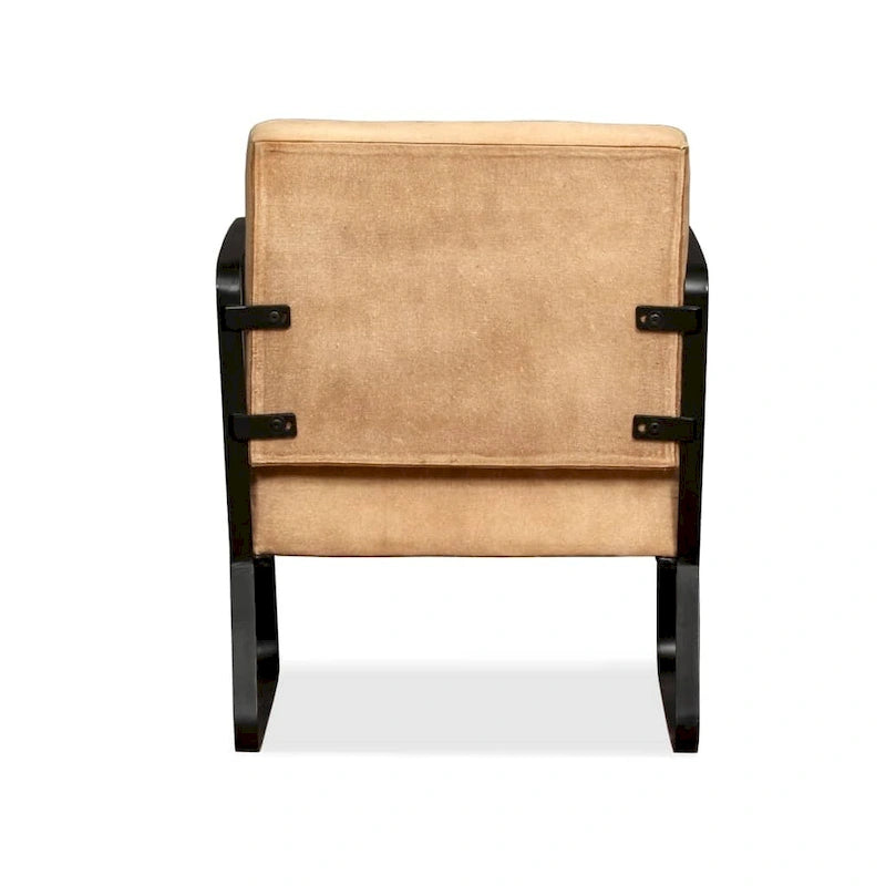 vidaXL Sofa Single Sofa Chair with Metal Frame for Living Room Genuine Leather - 23.6 x 25.2 x 29.1