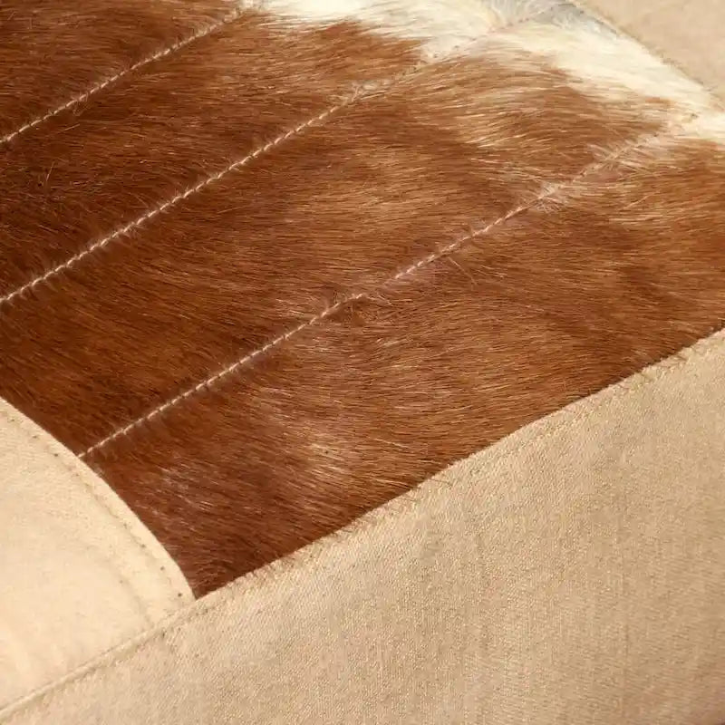 vidaXL Sofa Single Sofa Chair with Metal Frame for Living Room Genuine Leather - 23.6 x 25.2 x 29.1