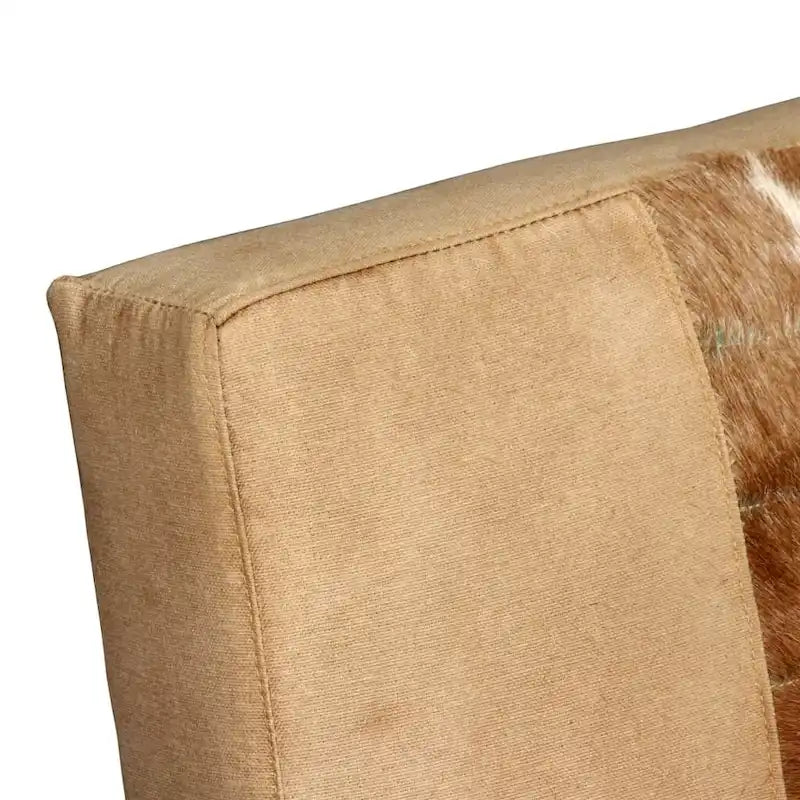 vidaXL Sofa Single Sofa Chair with Metal Frame for Living Room Genuine Leather - 23.6 x 25.2 x 29.1