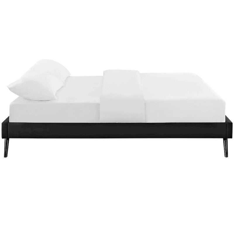 Queen Platform Bed Frame with Round Splayed Legs