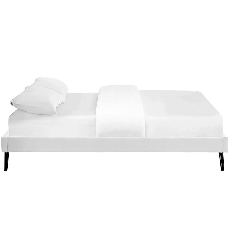 Queen Platform Bed Frame with Round Splayed Legs