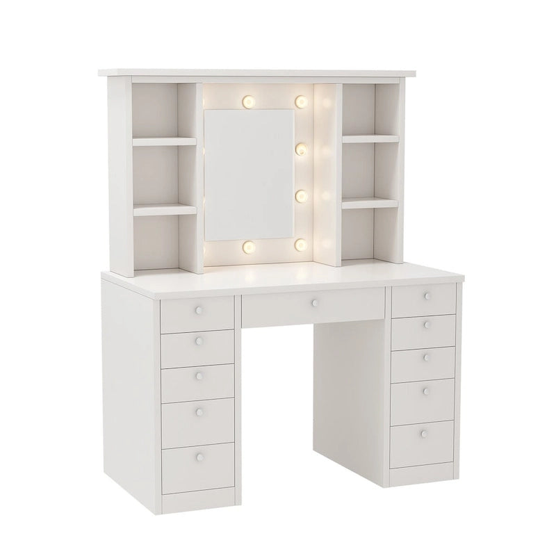Makeup Vanity Dressing Table with Mirror, Drawers and Shelves