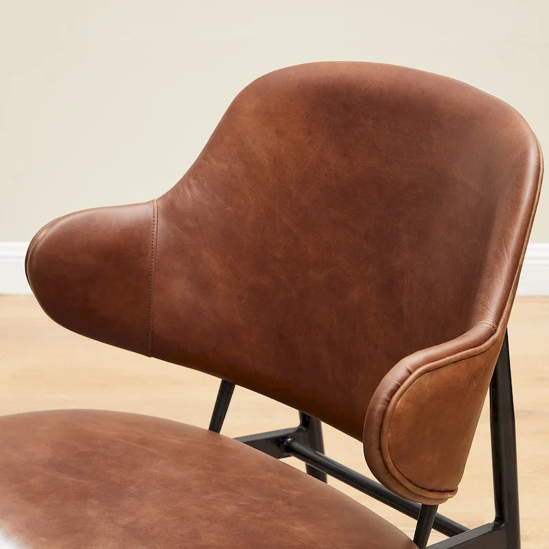 Genuine Leather Accent Lounge Chair