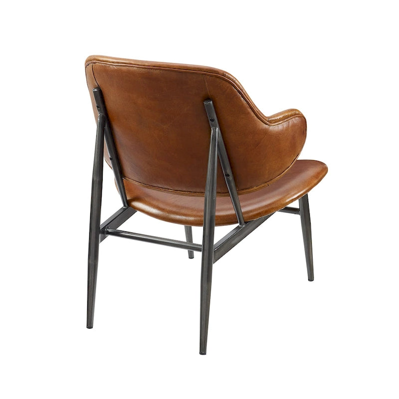 Genuine Leather Accent Lounge Chair