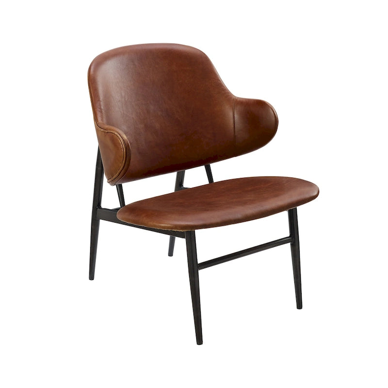 Genuine Leather Accent Lounge Chair