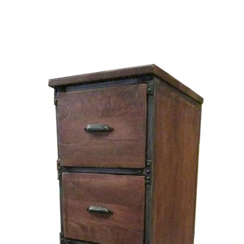 Rustic Handmade Solid Wood 4-Drawer Cabinet