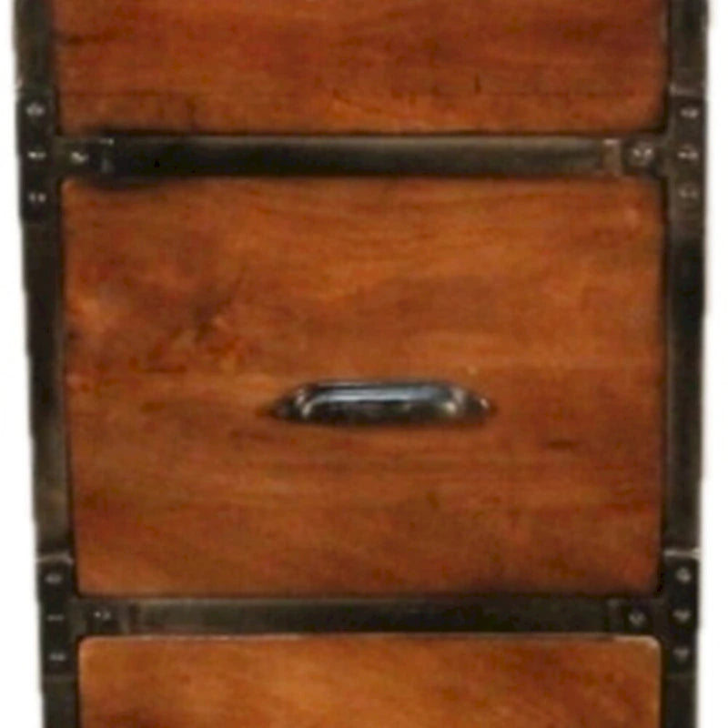 Rustic Handmade Solid Wood 4-Drawer Cabinet