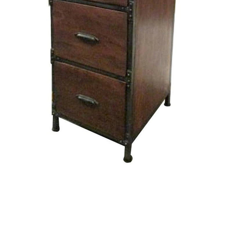Rustic Handmade Solid Wood 4-Drawer Cabinet