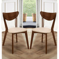 Retro Mid-century Design Chestnut Dining Chairs (Set of 2)