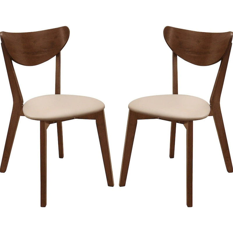 Retro Mid-century Design Chestnut Dining Chairs (Set of 2)